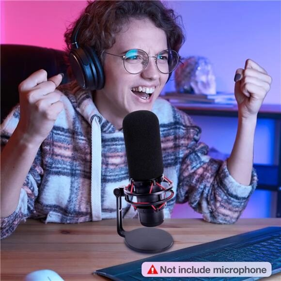 HyperX QuadCast PopFilter WindscreenCompatible with HyperX QuadCast S Microphone - Picture 5 of 7